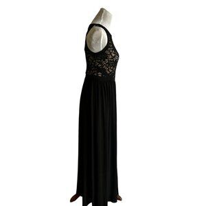 andalete Black Lace Maxi Pullover Stretchy